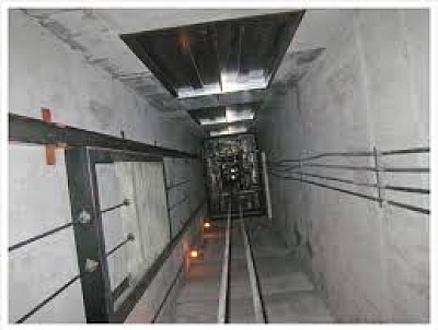 The elevator shaft